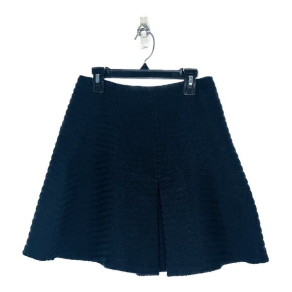 THEORY Black Textured Braswell Leira Skirt Size 2 - Picture 2 of 10
